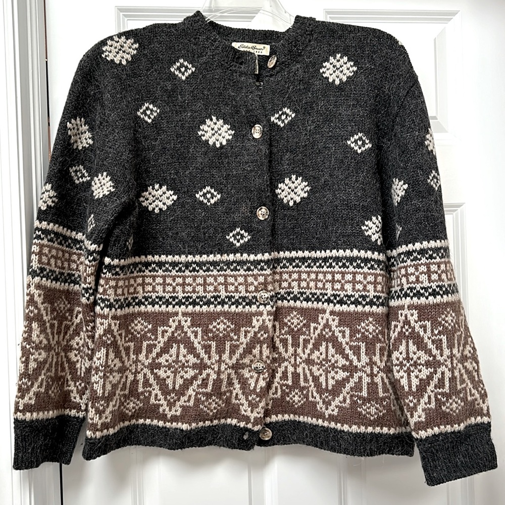 EDDIE BAUER Wool/Alpaca Heavyweight cardigan size XL